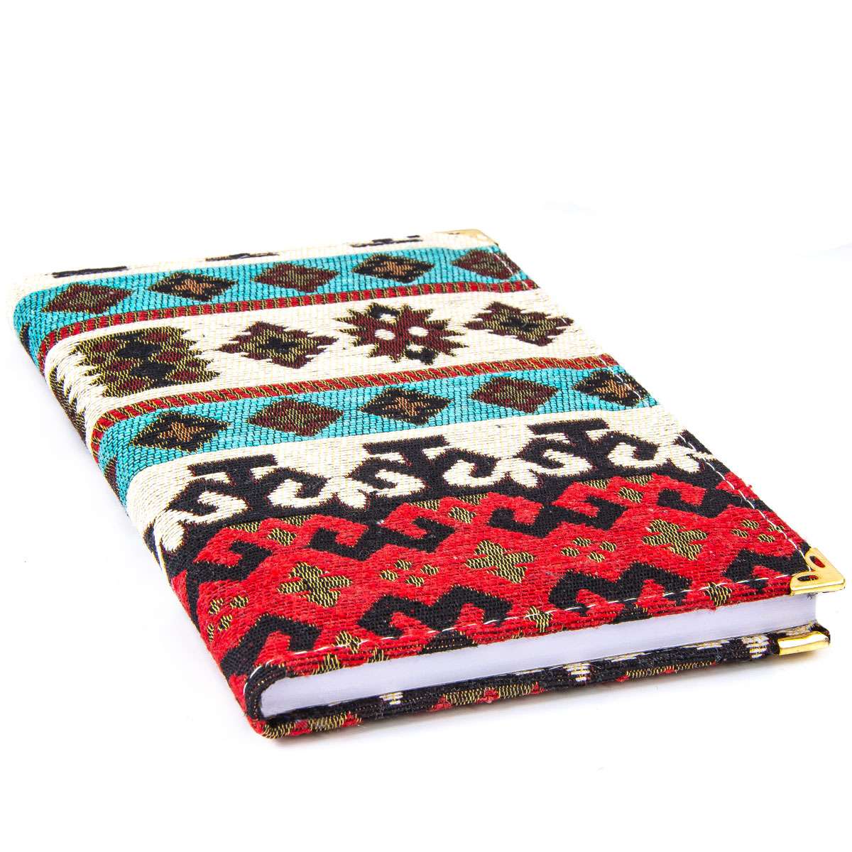 Kilim / Aztec Fabric Notebook Journal Lined pages 20cm x 14cm 100 pages