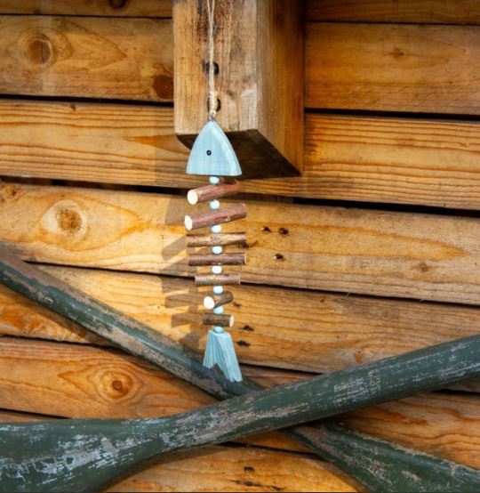 Wooden Fish Mobile Chime 23cm