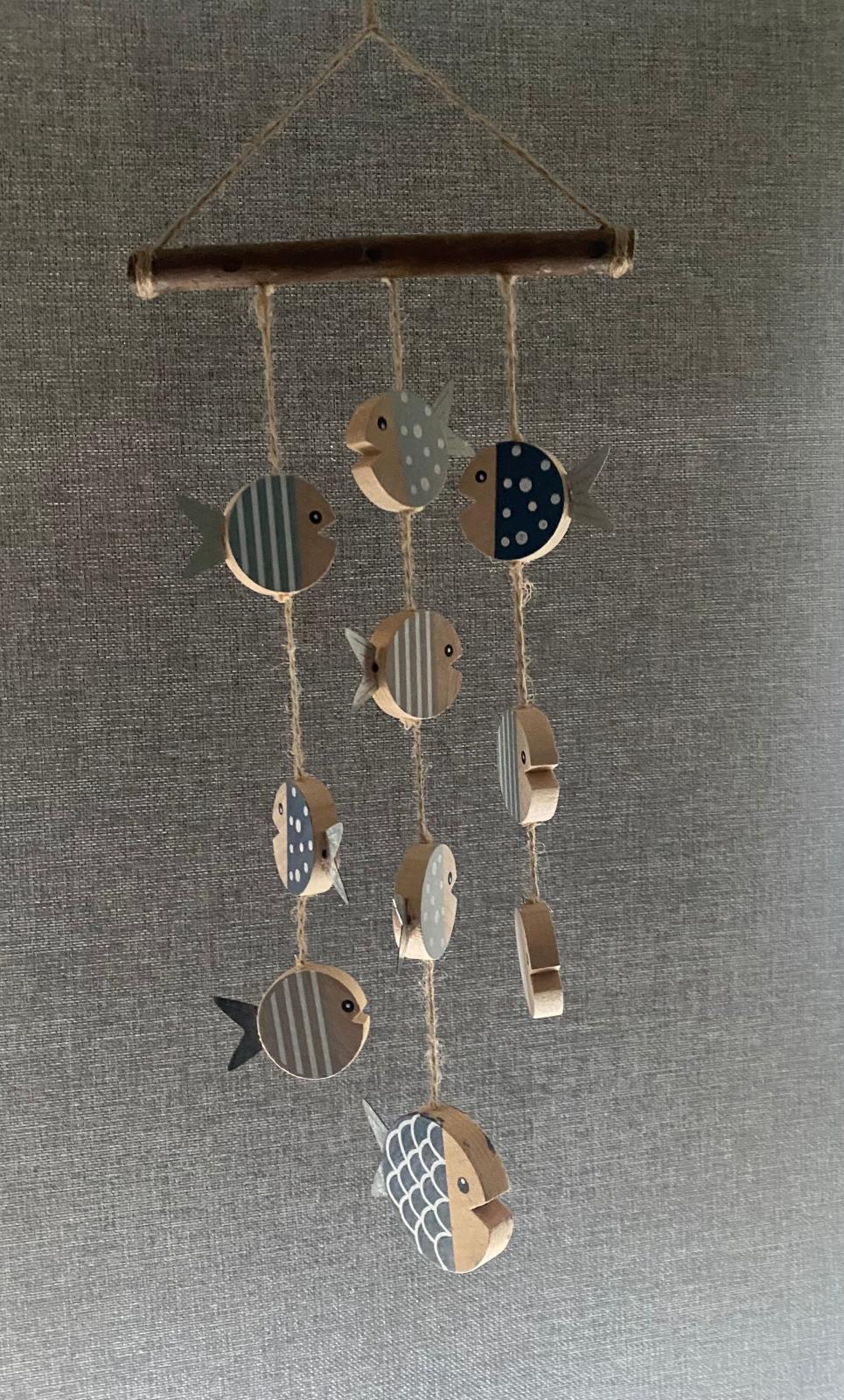Wooden Fish Mobile Chime 43cm